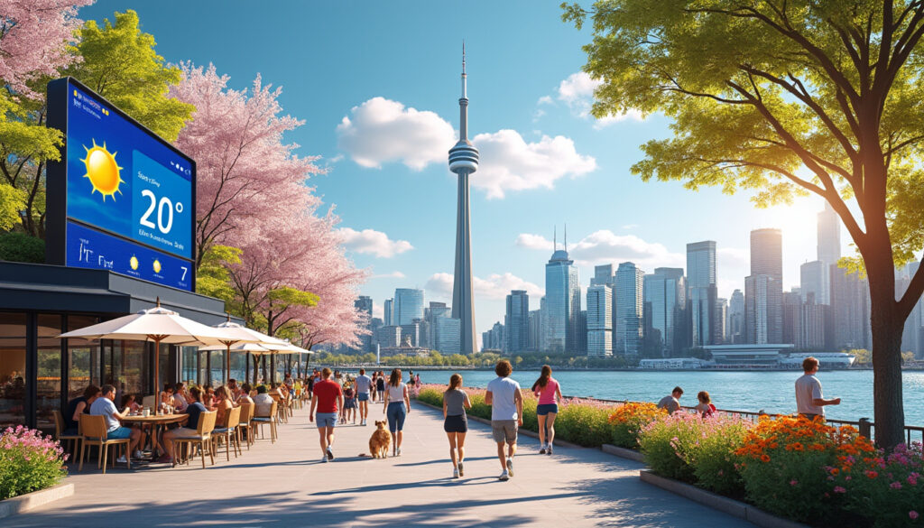 découvrez les prévisions météo à toronto aujourd’hui : températures, risques de pluie, conseils pour s’habiller et planifier votre journée en toute sérénité.